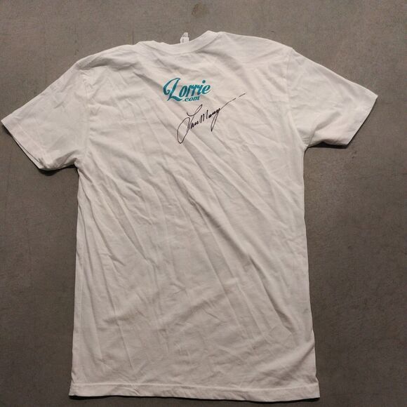 Lorrie Morgan White Cotton T Shirt Size Small Signed Next Level - Picture 7 of 12
